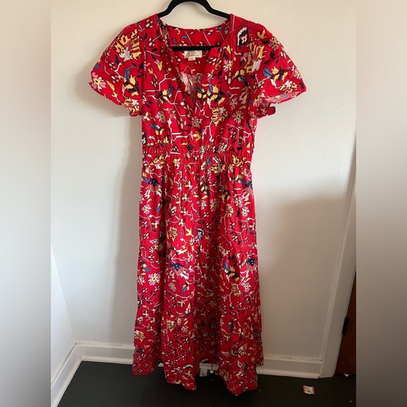 Anthropologie The Somerset Maxi Smocked Floral Dress - Picture 6 of 6